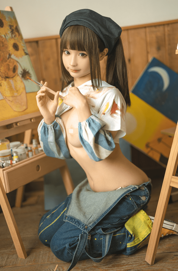 蠢沫沫 – NO.183  画室背带裤-绅士版[110P- 1.08GB]