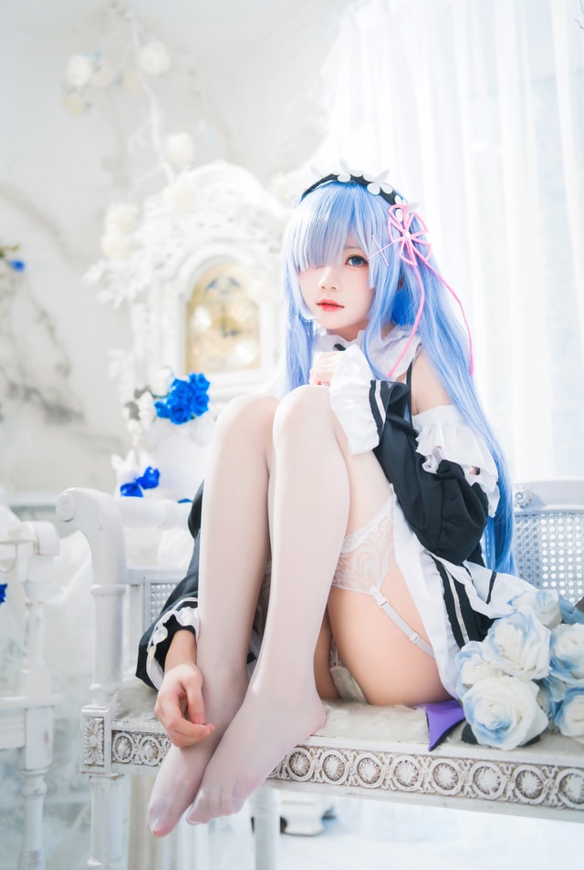 桜桃喵 – NO.127 长发蕾姆01[45P-685MB]