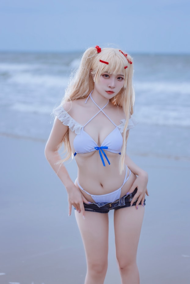 二佐 – NO.156 碧蓝苏塞克斯泳装[20P-99MB]