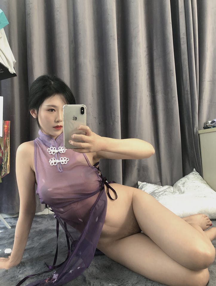 抖娘-利世 – NO.175 定制-紫旗袍 [34P1V-197MB]