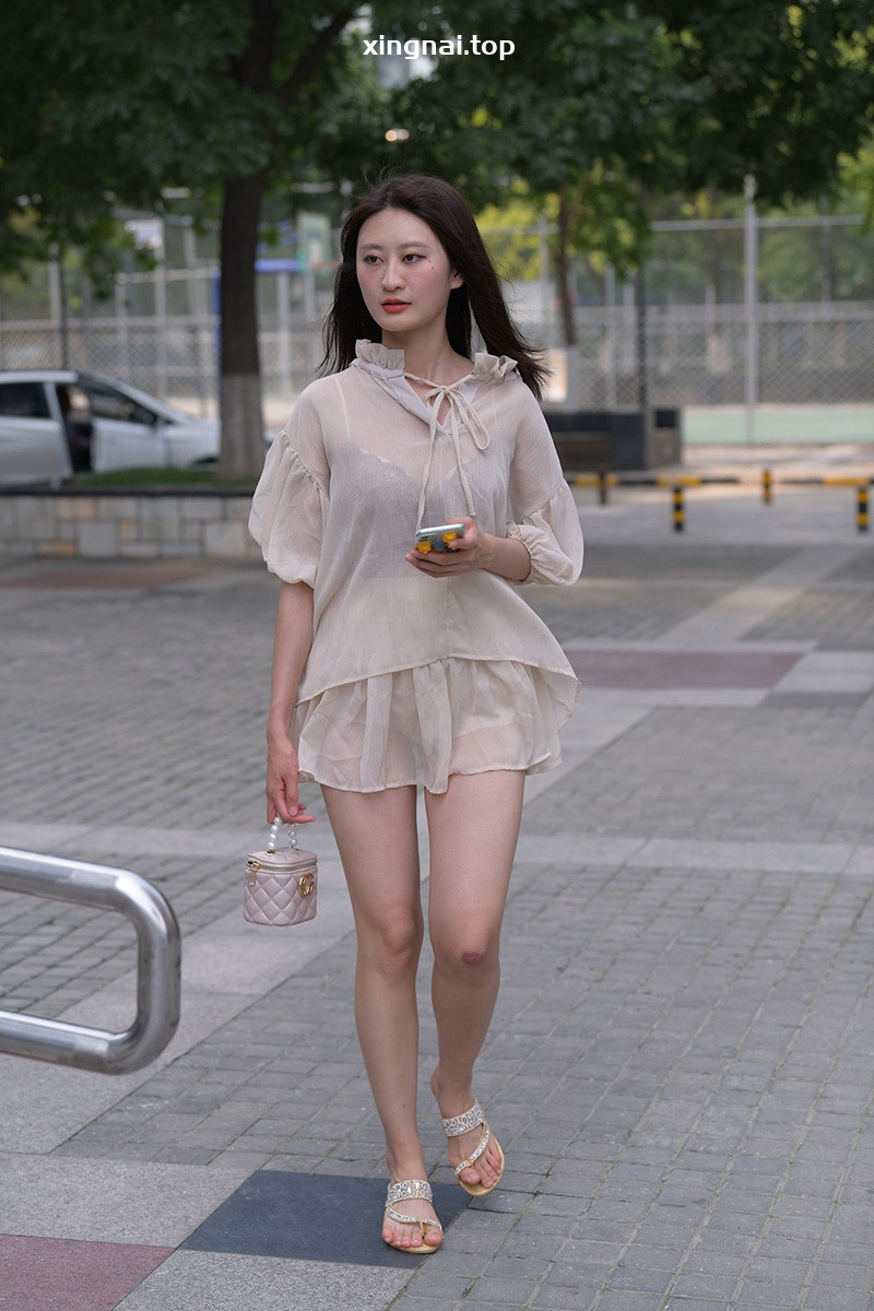 [街拍]815.褐色纱裙美女[图片/视频/6.6GB]