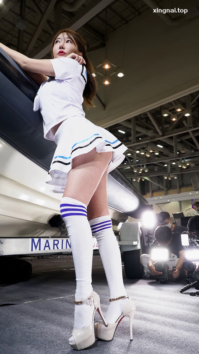 [展会]韩国国际釜山船展模特Dohee水手制服