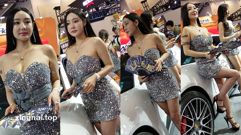 [展会]车展低胸模特近距离拍摄2分5秒