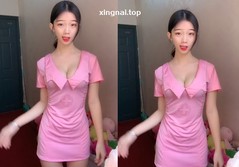 [小姐姐]快手小霜霜粉色护士制服抖胸视频