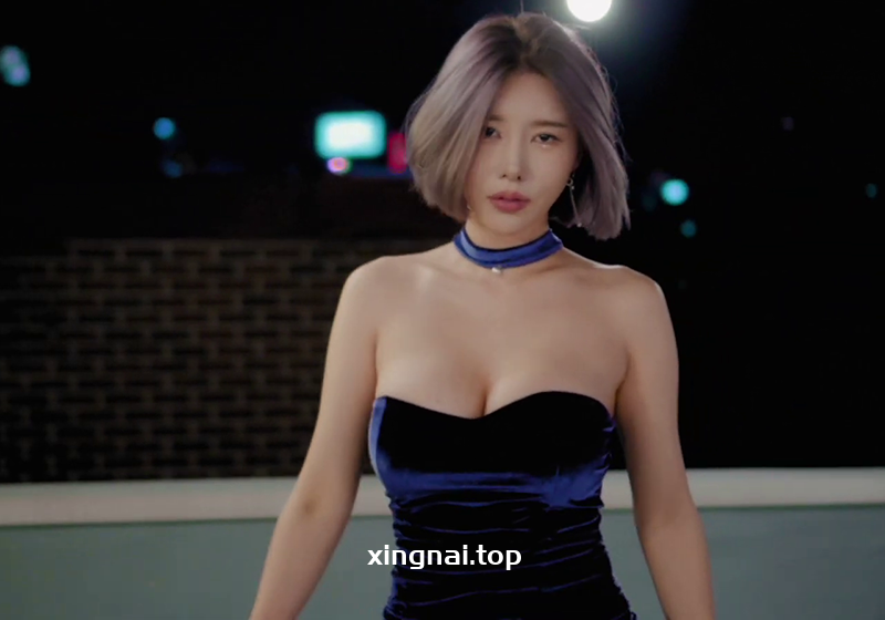 [写真]蓝色连衣裙赛车模特宋珠儿Jooah Song写真