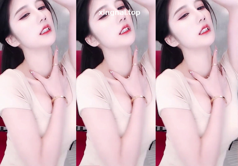 [主播]主播MY-车老板低胸米色连衣裙抖胸抖臀热舞