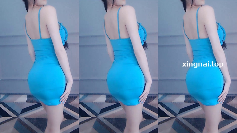 [主播]斗鱼小A懿蓝裙低胸慢舞