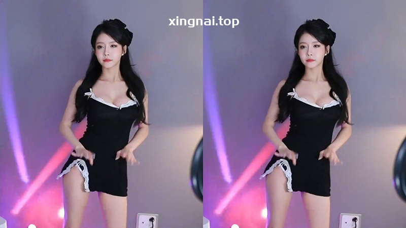 [主播]韩国BJ河贞黑色睡裙性感热舞