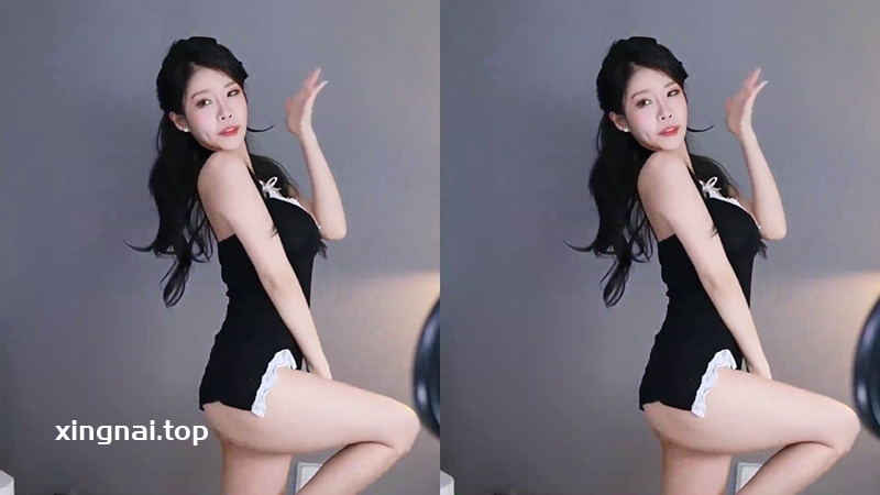 [主播]韩国BJ河贞黑色睡裙性感热舞