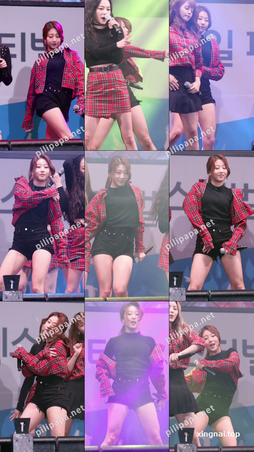 [饭拍]171021韩国女团CLC公园演出格子包臀裙合集[22v/7.48G]