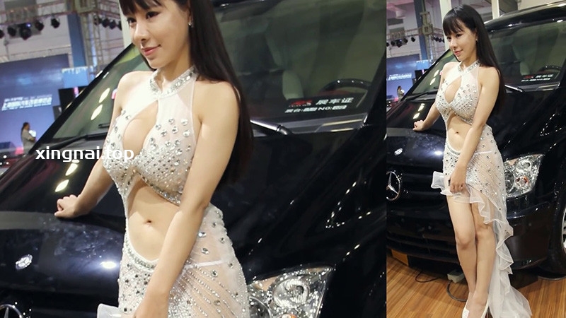 [展会]武漢車展白裙性感车模