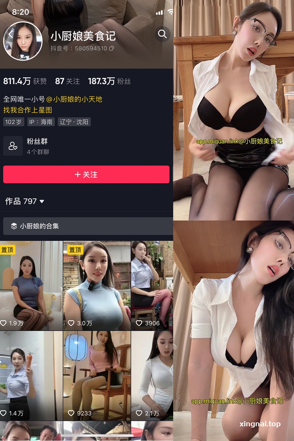 抖音 小厨娘美食记 微密圈  NO.031期 【6P3V】最新至：2023.11.22