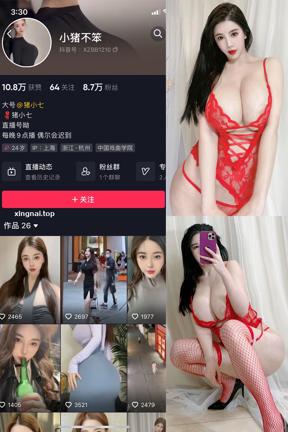 抖音 小猪不笨 微密圈 NO.008期 【102P12V】最新至:2024.6.12