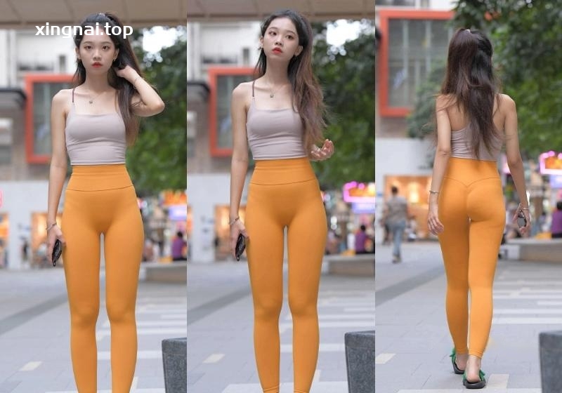 [街拍]M946.黄色瑜伽裤小妹[视频/图片/27.9G]
