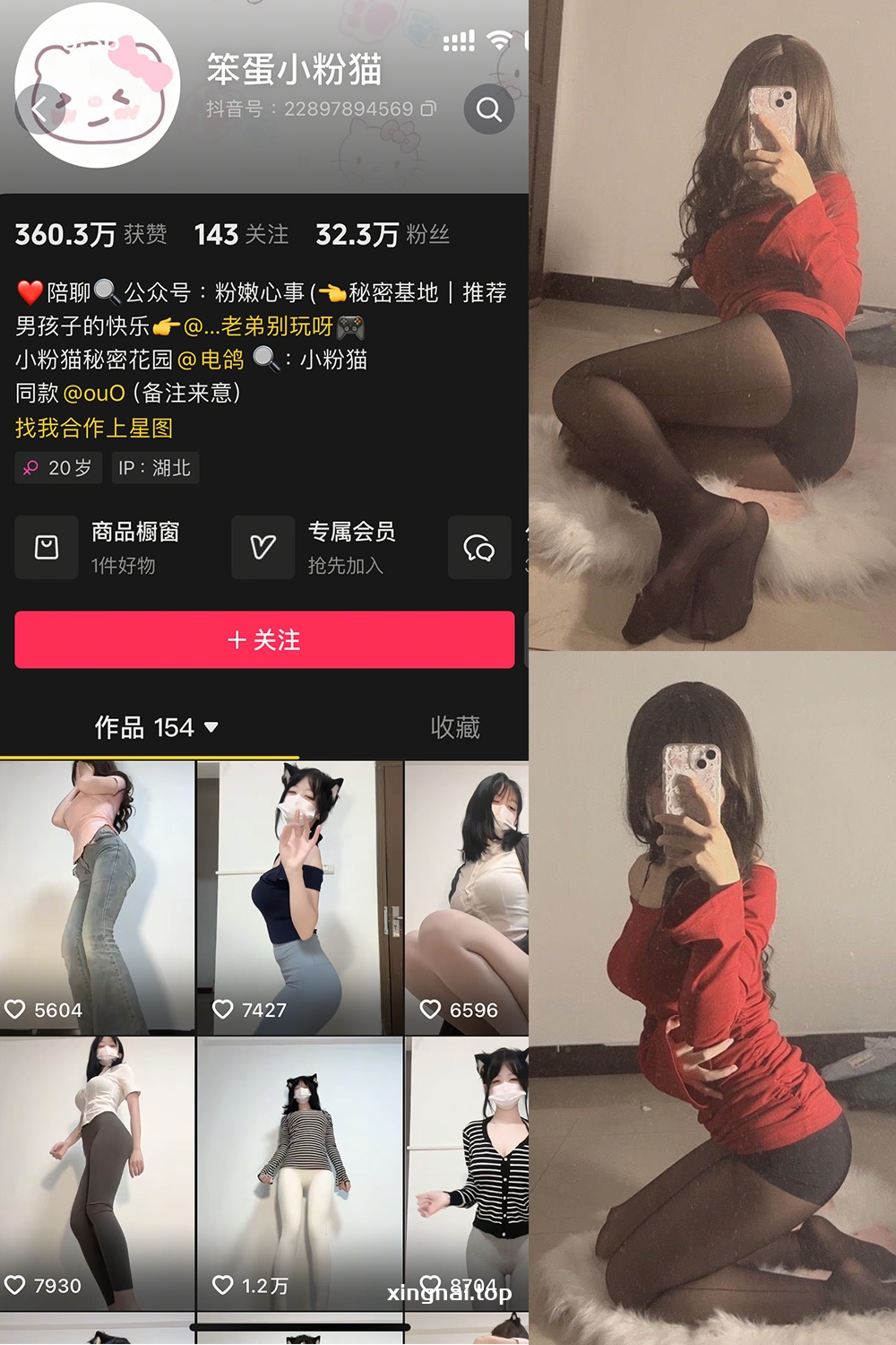 抖音 笨蛋小粉猫 微密圈  NO.002期 【14P7V】最新至：2025.3.12